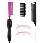 Hot Comb Hair Straightener Electric Pressing Comb Portable Travel Anti-Scald Bea