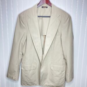 L.L. Bean Jacket Mens 38S Khaki Cotton Twill Blazer 2 Button Sports Coat Travel