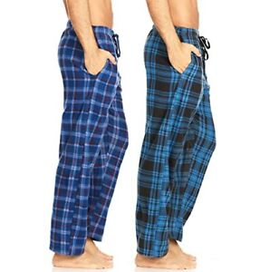 DARESAY Mens Microfleece Pajama Pants/Lounge Wear with Pockets - 2 Pack