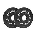 Steel Olympic Plates 5LB Pair - Premium Coated 2x 5lbs. Weights for 2in Barbells