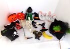 VINTAGE LOT of 17 HALLOWEEN PADDED MAGNET BATS GHOST CAT WITCH MOON HAT MISC