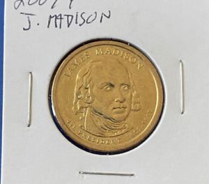 2007 D JAMES MADISON DOLLAR COIN. LIGHTLY CIRCULATED. FREE SHIPPING.