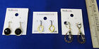New Jewelry Black Earrings Clear Rhinestones Gold Tone Style&Co Charter Club 3