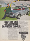 Paul Hornung can now gain 466,400 yards on a tankful VW Rabbit ad 1980