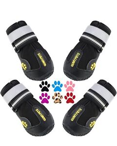 QUMY Dog Shoes for Large Dogs, Medium Dog Boots & Paw Protectors Size 8