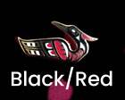 Haida First Nation Jewelry Haida Loon Black/Red/Gold MADE IN CANADA Pin Brooch