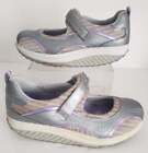 Skechers Shape Ups Womens Sz 11 Workout Walking Shoes Mary Janes Sneaker Gray Pu
