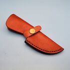 Knife Sheath Only Brown Leather Strapped Fixed Blade Belt Case Pouch 6.25x2.75