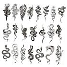 22 Sheets Realistic Snake Temporary Tattoos 3D Tribal Serpent Tattoos Floral