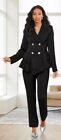 Size 12 Ashro Black Formal Dress Javicia Wardrober Pant Skirt Suit