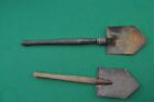 2 Vintage US Military Army Shovel Entrenching Tools WW I - II WW2