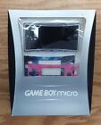 New Sealed Nintendo Black Game Boy Micro w/ Blue and Pink Faceplates