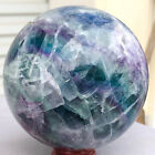 2.88lb Natural fluorite quartz crystal ball sphere polished mineral healing