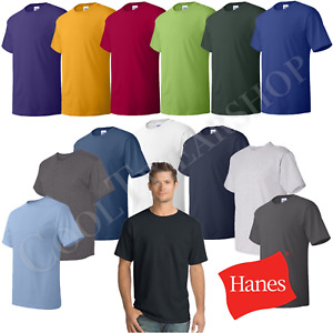 Hanes Comfortsoft Men Crewneck Short Sleeves Plain Cotton T-Shirt O5280 (4-pack)