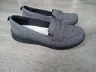 Clarks Womens Size 9.5 M Cloudsteppers Comfort Shoes Gray Slip On Flats 16712