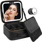 Travel Makeup Bag With LED Lighted Make Up Case With Mirror Setting Cosmetic