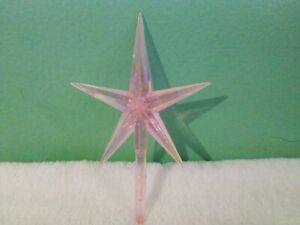 Vintage Large Light Pink Aurora Star for Ceramic Christmas Tree Topper