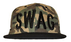 Snapback Baseball Cap Hat SWAG Adjustable Embroidered Camo/Black Fits All NWT
