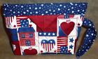 Snappy Purse Patriotic Hearts Wrist Bag Clutch Cosmetics Toiletries Handmade