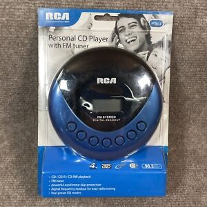 RCA RP3013 Portable CD Player with FM Radio Tuner Personal Blue Brand New SEALED