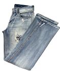 BKE Aiden Bootleg Distressed Men’s Blue Denim Jeans Size 30x30 Ripped Jeans
