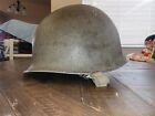 US M1 Helmet Swivel Bail Front Seam World War II Helmet