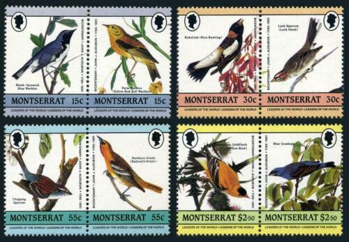 BIRDS Mint Never Hinged Set of 8 Multi Color Stamps Montserrat # 580 - 587
