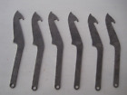 Lot of 6 Camillus Western USA Gut Hook Knife Blade Blanks 3.75