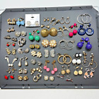 Lot Of Assorted Multicolor Stone Costume Jewelry Pierced Earrings