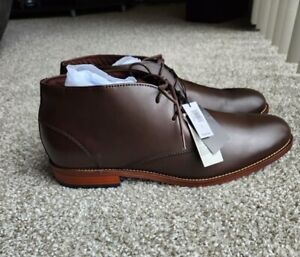 Banana Republic Men's Shoe Size 12 Dark Brown Versatile Leather Chukka Boots New