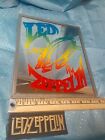 Vintage 80s  Led Zepplin Carnival Mirror 8x10 Tie  Die Dye Metal Frame & Patch