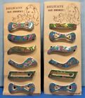 Flowered Vintage Barrettes ~ 2 Hippie Style 1960’s Dime Store Display Cards of 6