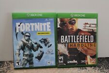 2 Xbox One games--Battlefield: Hardline; Fortnite Deep Freeze Bundle