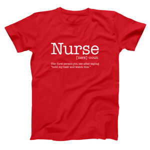Nurse Funny Definition Medical Gift Humor Red Basic Men's T-Shirt