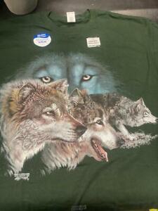 Wildlife Adventure Graphic Find The 9 Wolves T-Shirt XLarge Green XL Wolf Coyote