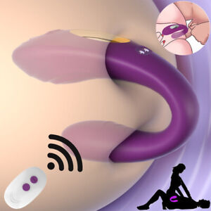 Anal Clit Dual Vibrator G-Spot Dildo Rabbit Adult Sex Toy Massager Women Couples