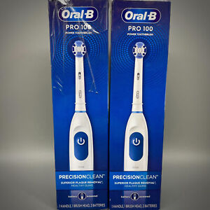 Oral-B Pro 100 Battery Power Toothbrush Precision Clean - 2 PACK - Great Price