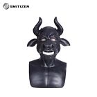 SMITIZEN Silicone Animal Black Cow Bull Mask Realistic Animal Mask Cosplay