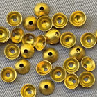 Vintage Small Round Domed Bead Caps 4mm Solid Brass Q100 Per Pkg