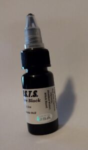 Pure Black Tattoo Ink - 1/2 oz by I.S.T.S. Unbeatable pricing Made in USA!