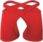 Mens Thong Underwear Cross Jock Straps Sexy Man Thong T-Back Boxers Briefs Red