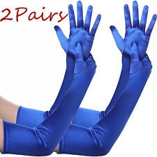 21.7'' Satin Evening Gloves Long Party Dance Elbow Arm Length Opera Cosplay Lady