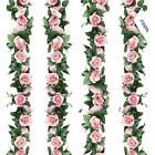 4Pcs Artificial Vines Flower Garland for Wall Fence Indoor Wedding Banquet Decor
