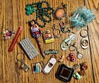 Junk Drawer Lot Vintage to Now Fun Cute Felt Bears Keychains Rhinestones Beads