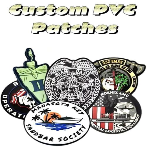 Custom PVC Patches 2D 3D Tactical Hook and Loop Rubber Morale Badges for Caps