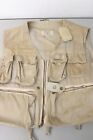 Vintage Orvis Fly Fishing Vest Pockets Khaki Small Manchester VT Tag Distressed