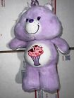 Care Bears Share Bear Purple Soft Stuffed Bear Plush Ice Cream Soda Milkshake