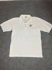 Vintage 90s Virginia Tech Hokies Polo Shirt Mens Large White Short Sleeve Adult