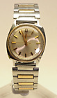 Exceptional Gold and Silver Color Vintage Bulova Accutron 214 Assymetrical Case