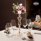 10 Pcs Luxury Metal Trumpet Flower Vase Wedding Table Centerpiece 21.7inch Tall